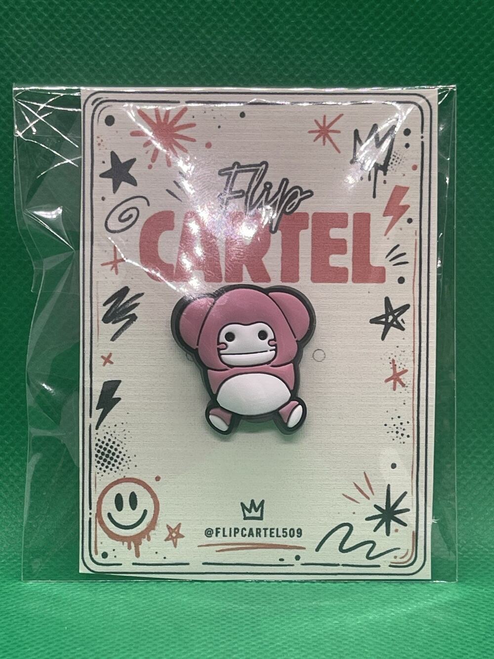 Squishmallows Pink Bigfoot PVC Rubber Hat Pin Backpack Collectible